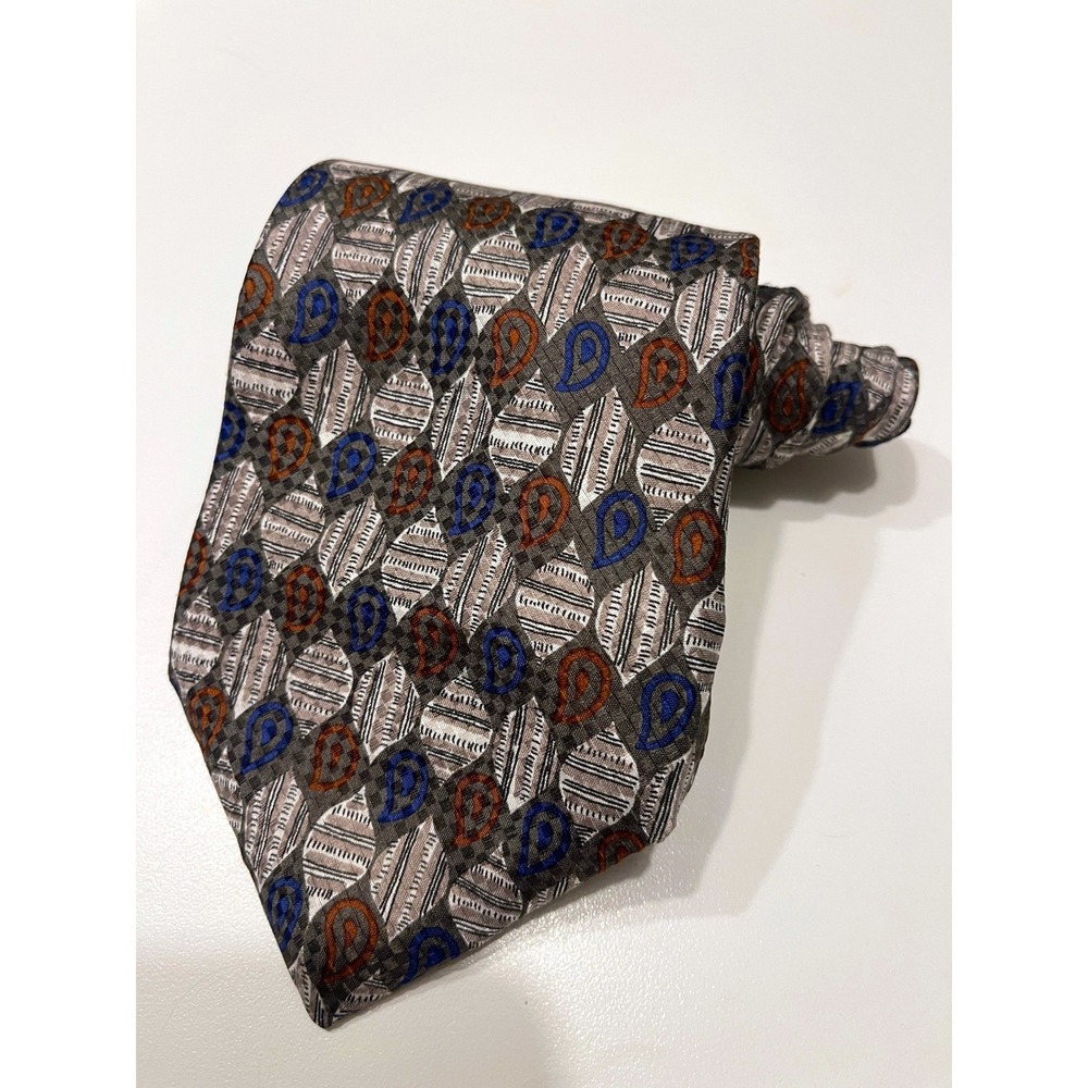 Countess Mara Red Blue Patterned‎ Silk Mens Tie